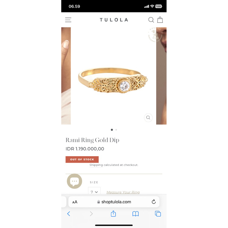 Jual Tulola Rami Ring Gold Dip | Shopee Indonesia
