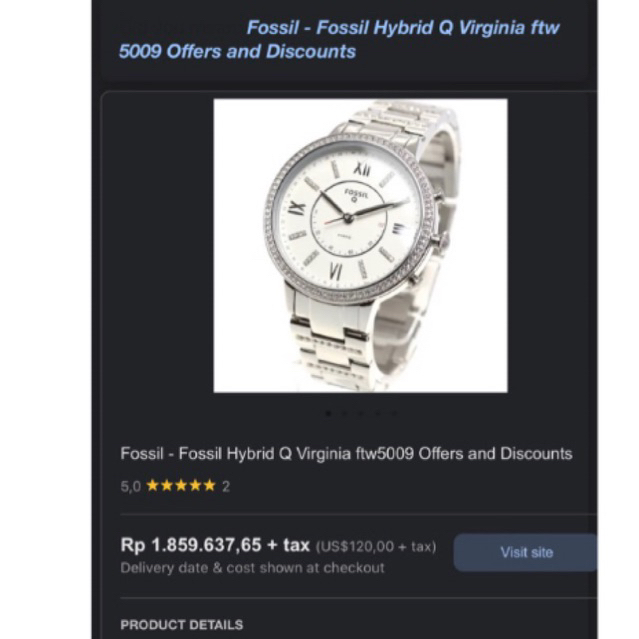 Fossil ftw hot sale 5009