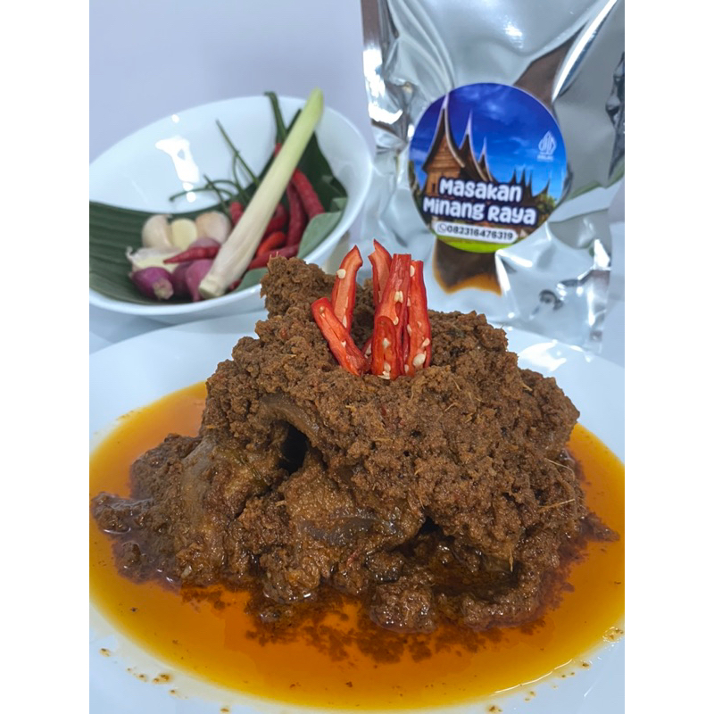 Jual Rendang Daging Sapi Rendang Sapi Padang Fresh Minang Asli Urang Awak 300g Shopee Indonesia 