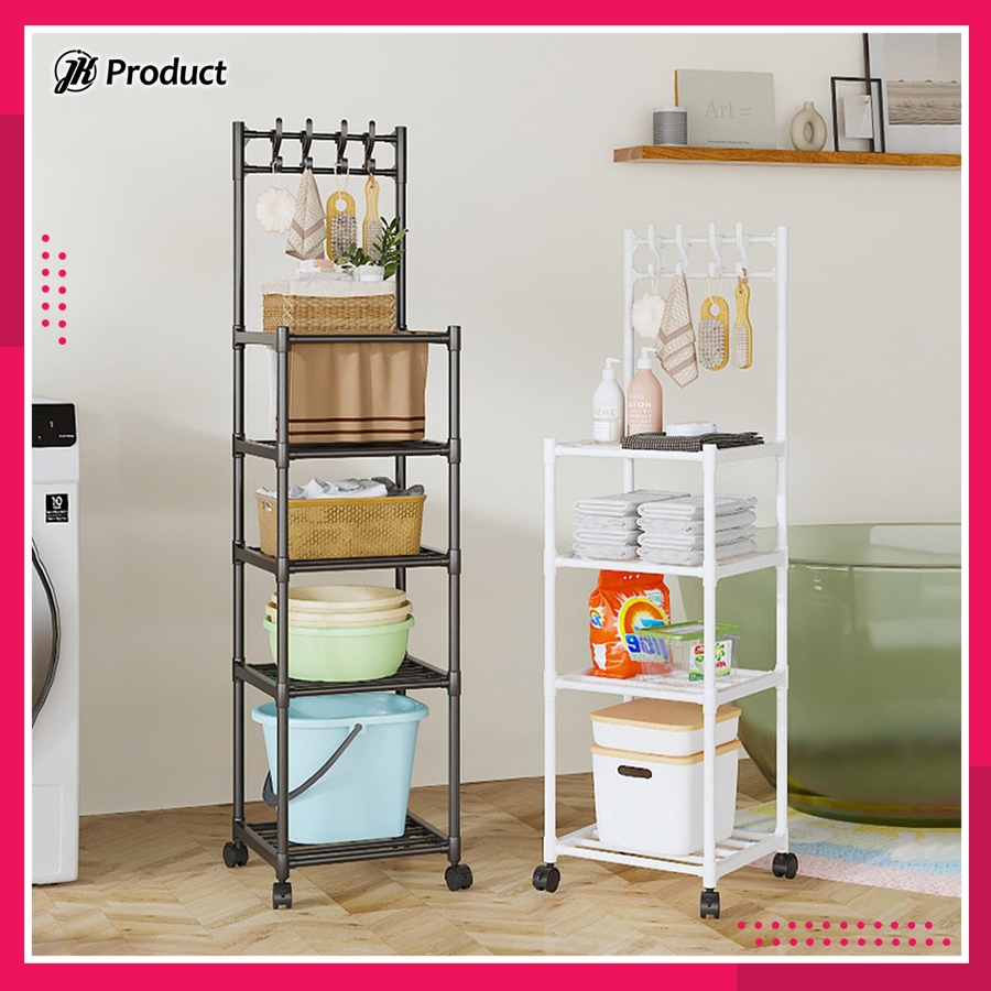 Jual Rak Troli Roda Geser Dapur Kamar Mandi Tempat Panci Microwave Rice ...
