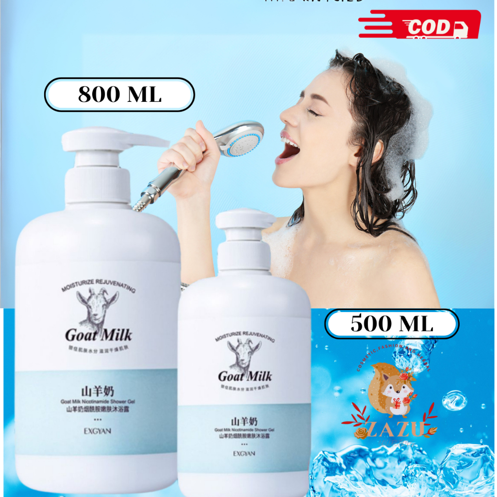 Jual EXGYAN Korean Goat Milk Whitening Body Wash Sabun Mandi Cair Susu