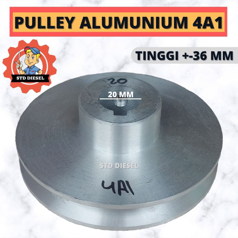 Jual PULLEY ALUMUNIUM 4A1 20MM 4 INCH PULI PULE GX160 GX200 GX220 GX270 ...