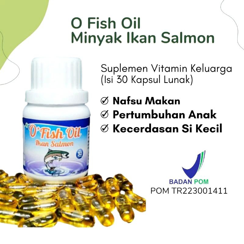 Jual O Fish Oil Minyak Ikan Salmon Isi Kapsul Sudah Bpom Shopee