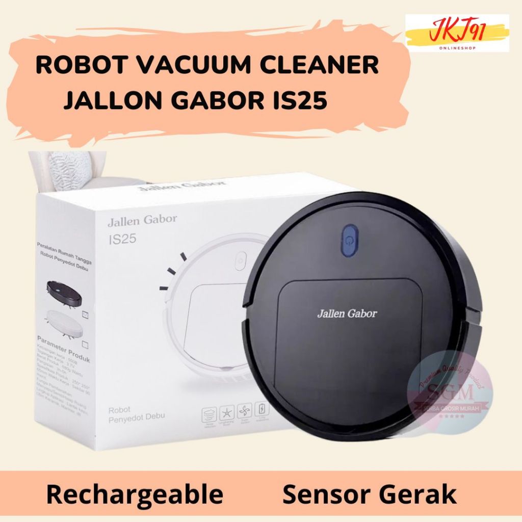 Jual JALLEN GABOR Smart Robot Vacuum Cleaner Robotic Sweeping Penyedot