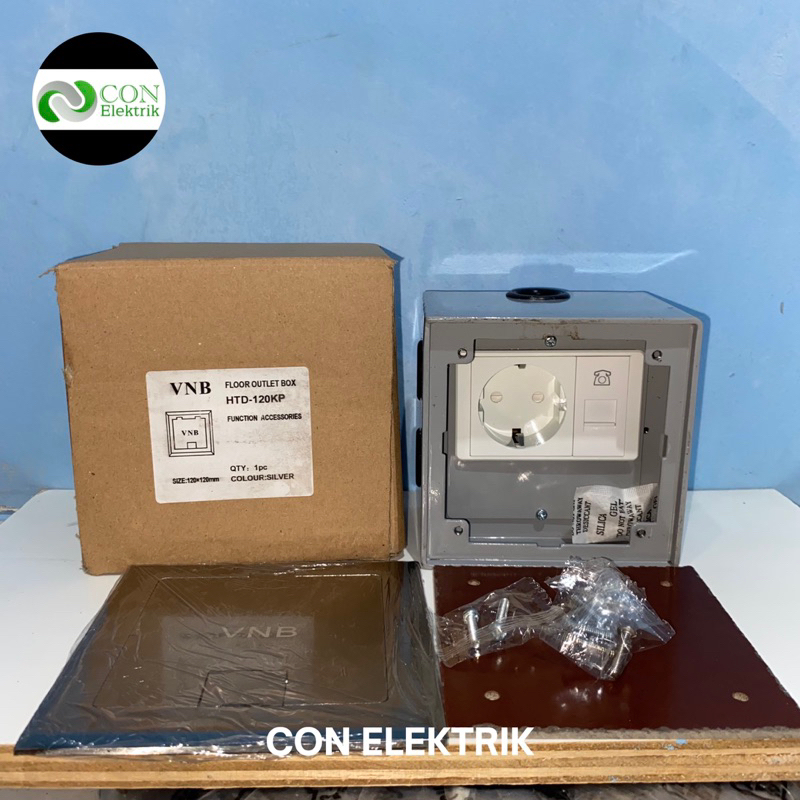 Jual Stop Kontak Lantai Outlet Box VNB HTD-120KP Stop Kontak Arde ...