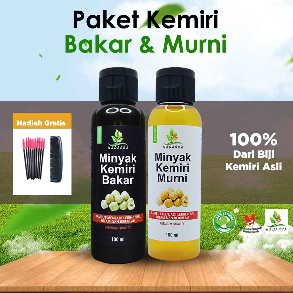 Jual Nadara Paket Minyak Kemiri Bakar Dan Murni 100ml - Penumbuh Dan ...