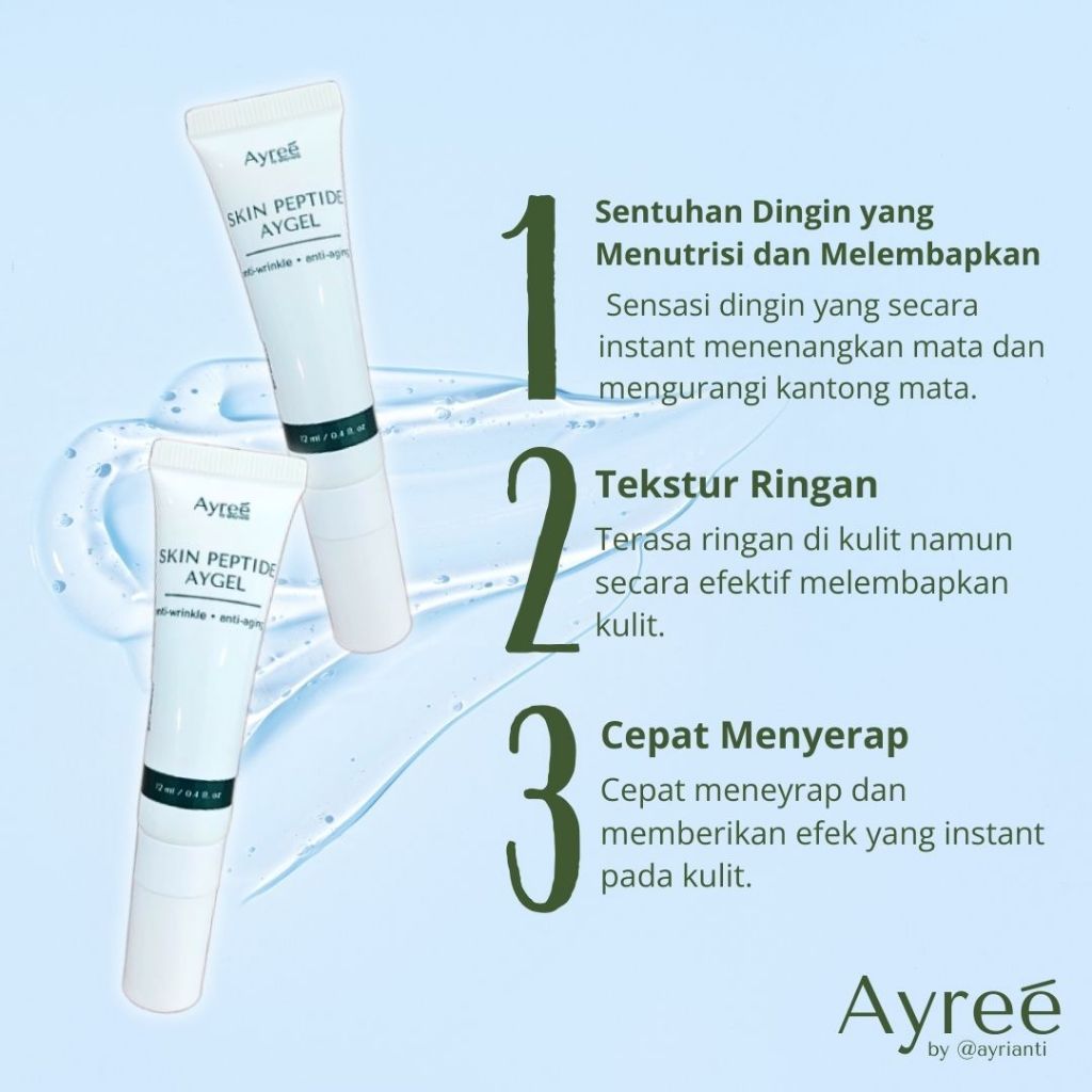 Jual Ayree Skin Peptide Aygel / eye gel 12gr (New Improved Formula ...