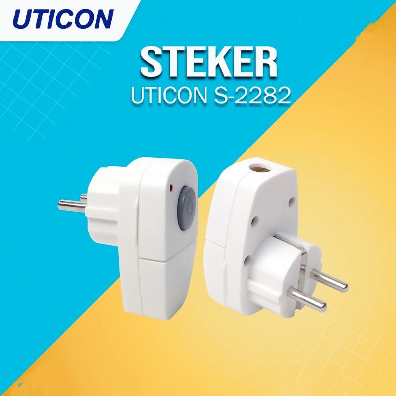 Jual Steker On Off Uticon S-2282 / Steker Arde Saklar Tekan Uticon ...