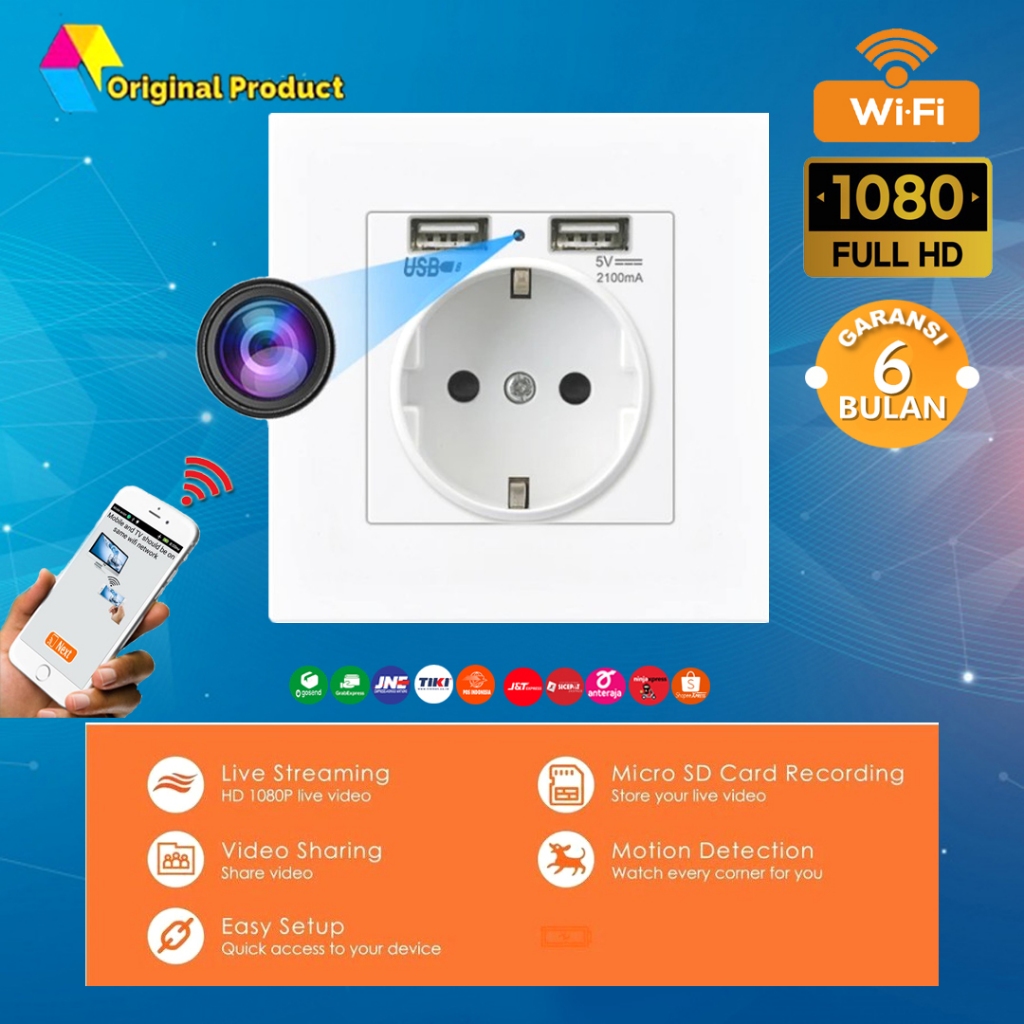Jual Spycam Wifi / Kamera Tersembunyi / CCTV Wifi / Spy wireless