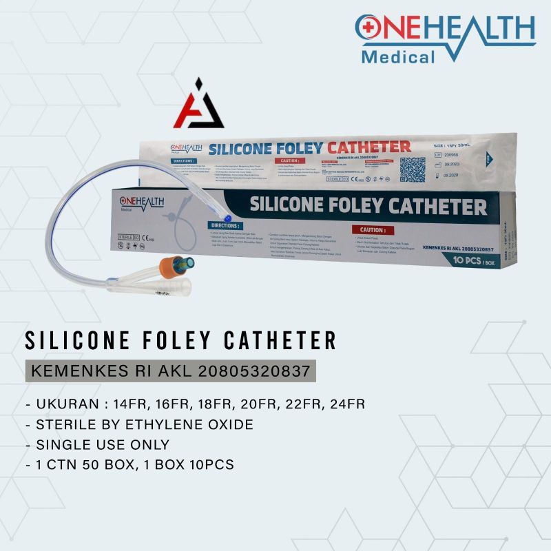Jual Foley Catheter Silicone 2 Way Onehealth 1 Pcs / Silicone Foley ...