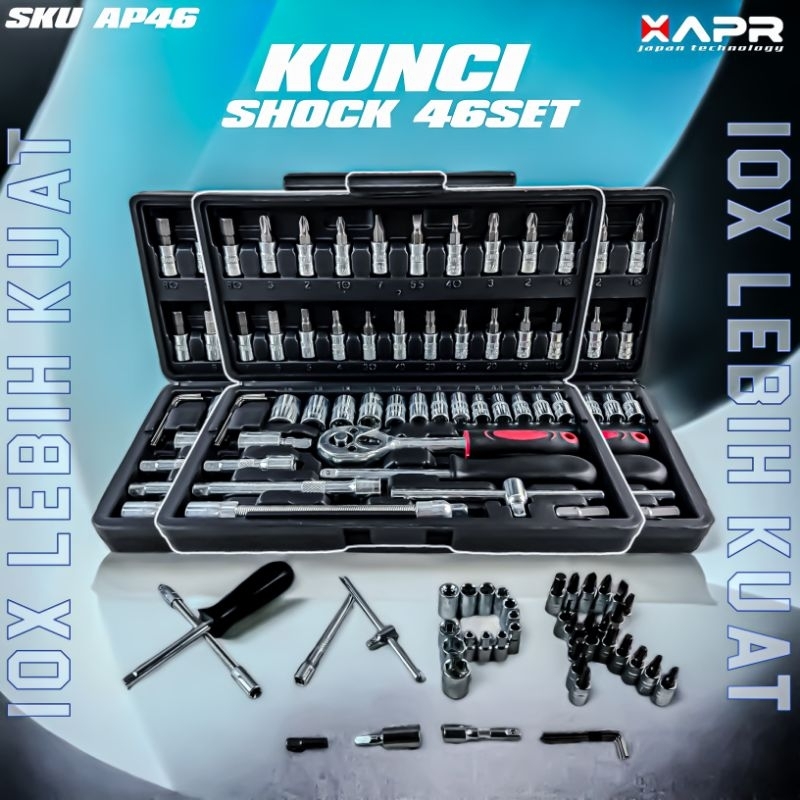 Jual kunci shock set APR AP46 JAPAN kunci sok 46pcs kunci socket murah ...