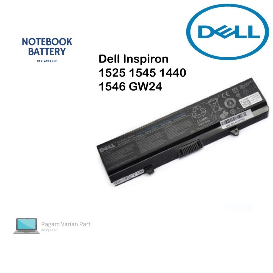 Jual Baterai Battery Dell Inspiron 1440 1525 1526 1545 Original ...