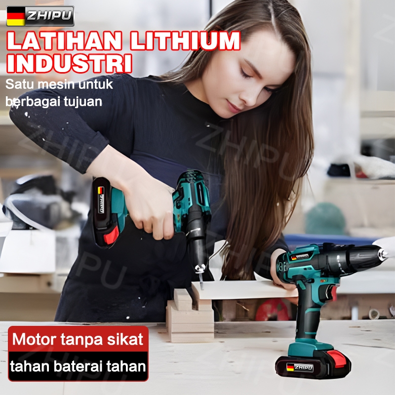 Jual Cod Mesin Bor Baterai Cas Zp Cordless Screwdriver V