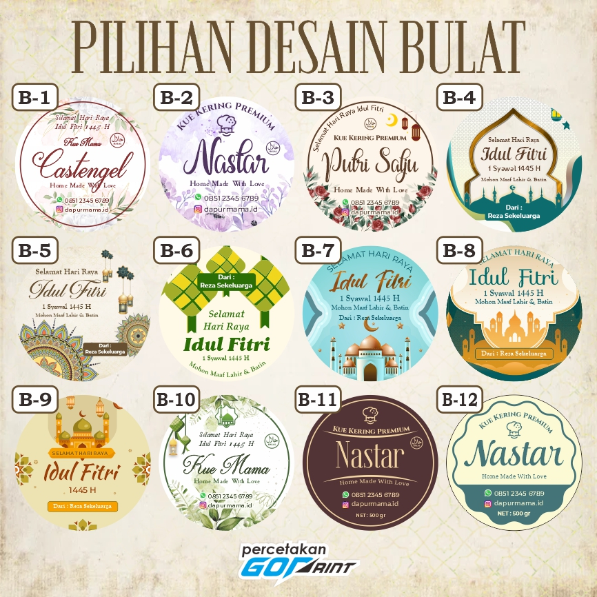 Jual Cetak Sticker Kemasan Label Stiker toples makanan kue kering dan ...
