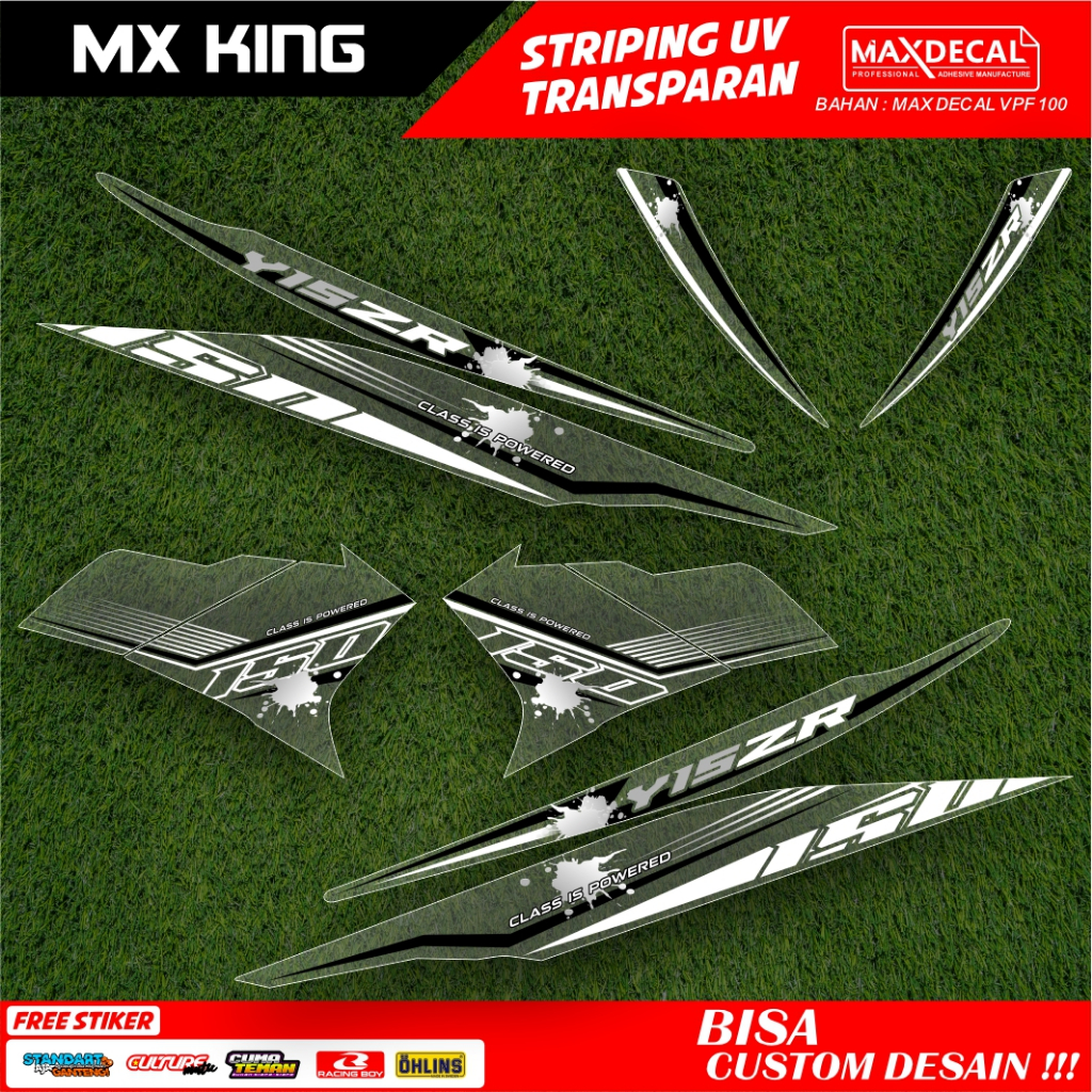 Jual STIKER STRIPING TRANSPARAN YAMAHA MX KING FACELIFT LIS STICKER UV ...