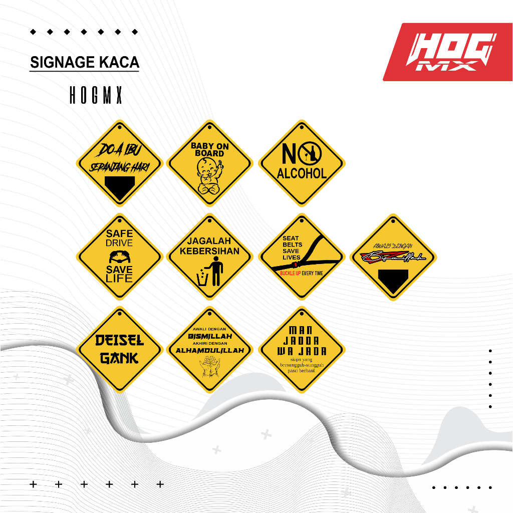 Jual Signage Gantungan Kaca Mobil Kuning | Shopee Indonesia