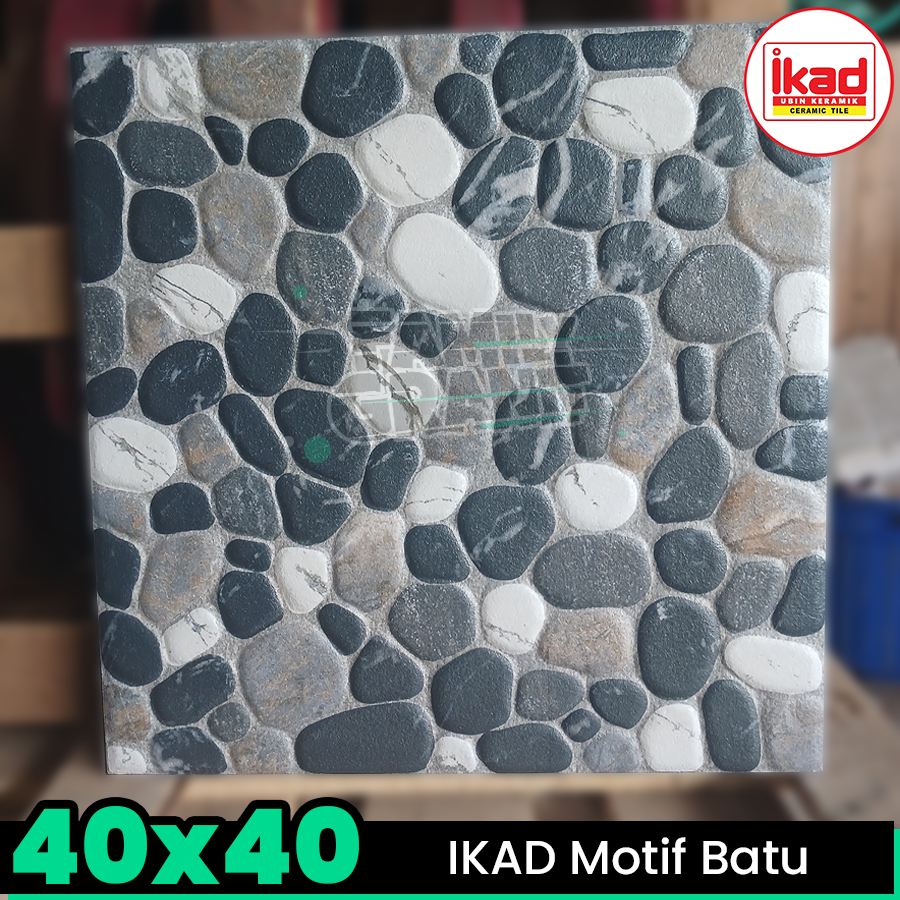 Jual Keramik Kasar 40x40 Ikad Motif Batu Alam Lantai Kamar Mandi Teras