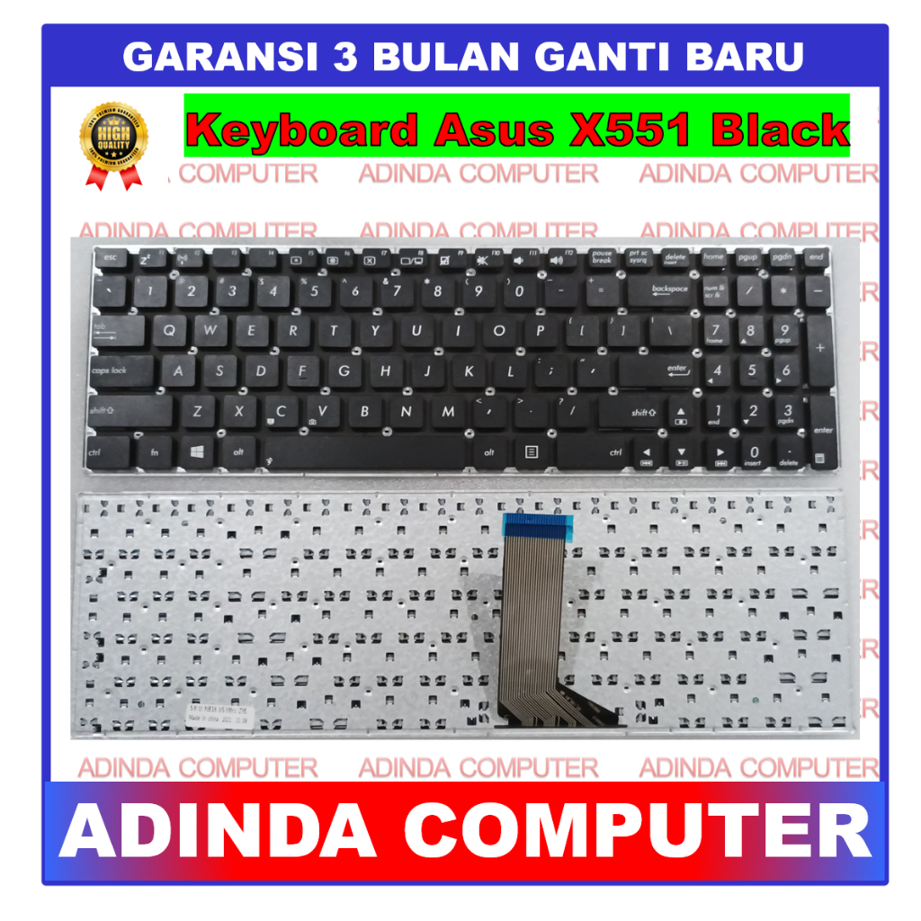 Jual Keyboard Asus X551 X551CA-XH31 X551M X551MA X551MA-DS21Q Black ...