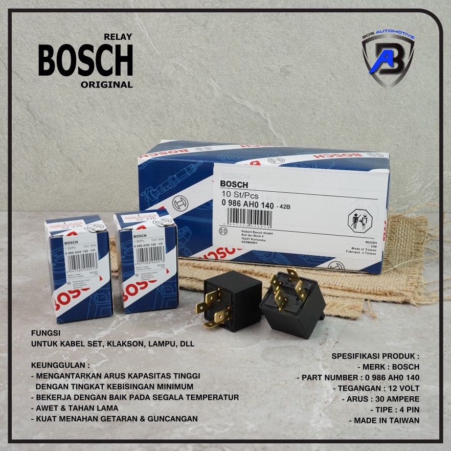Jual KODE G69T Relay BOSCH Kaki 4 Pin 12v 3 Ampere Mobil Motor Original