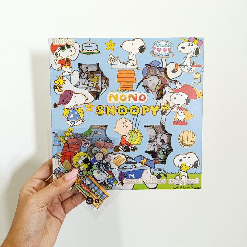 Jual Stiker Nono Snoopy 100 lembar Aesthetic Sticker Diary / Journal ...
