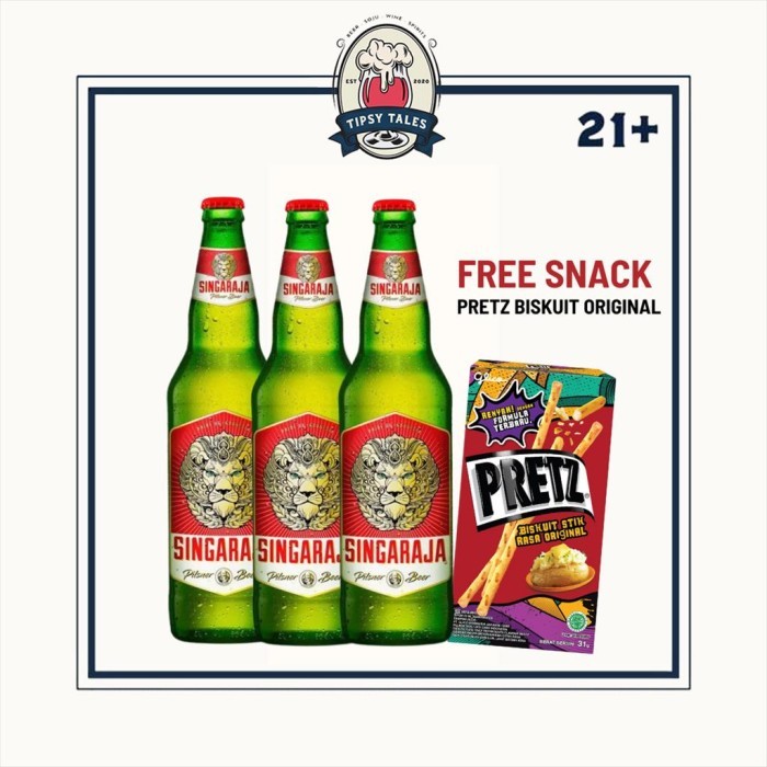 Jual Botol Singaraja Ml Free Biscuit Pretz Original Shopee