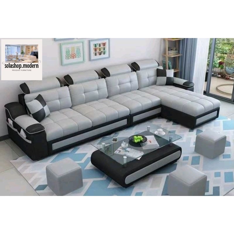 Jual Sofa Letter L 4 Seater Minimalis Ruang Tamu Kualitas Premium