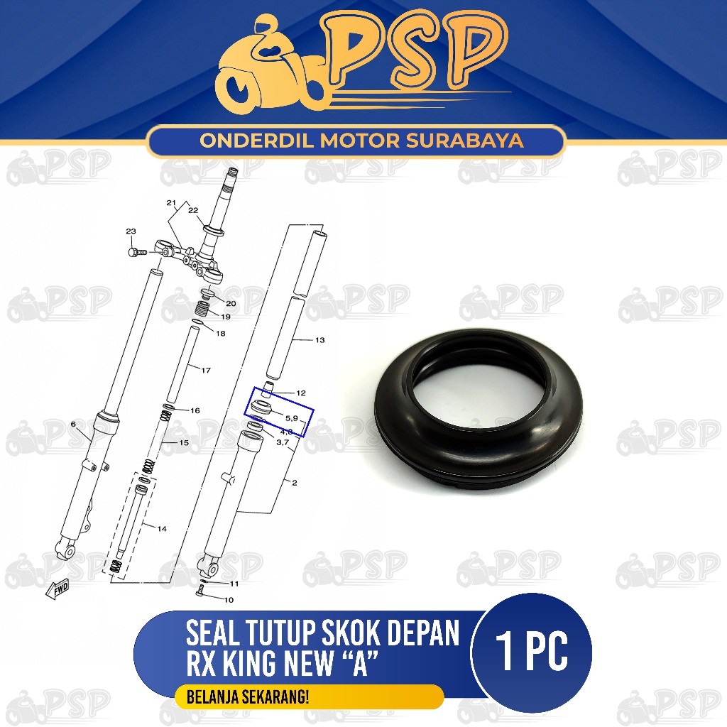 Jual Seal Tutup Skok Depan Rx King New Harga Per Pcs Karet Sel