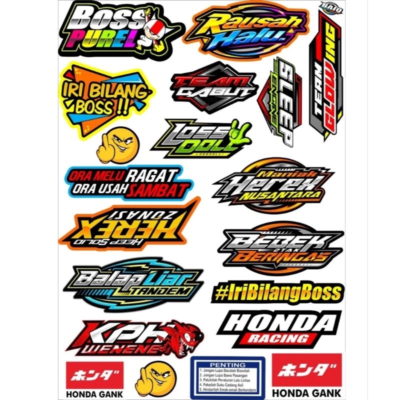 Jual Stiker Herex Racing Pack 1 Lembar Shopee Indonesia