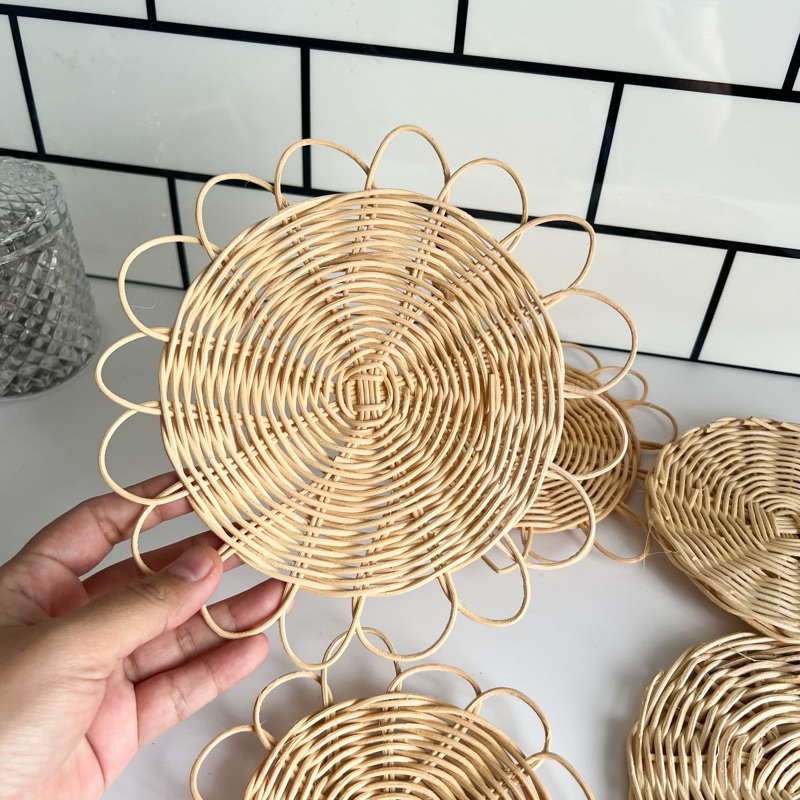 Jual Rattan Coaster Tatakan Rotan Tatakan Gelas Aesthetic Shopee Indonesia 7985