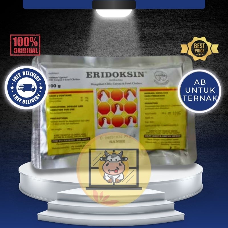 Jual ERIDOKSIN 100 Gram Obat CRD Coryza Dan Fowl Cholera Pada Ayam ...