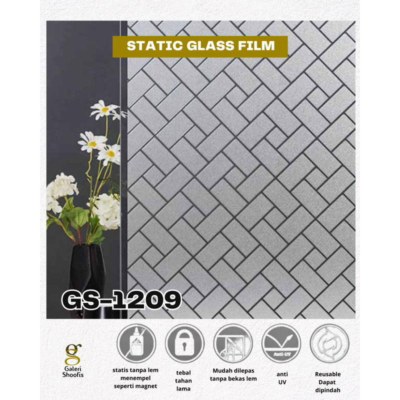 Jual Stiker Kaca Sandblast meteran ecer / Stiker Kaca Polos dan motif ...