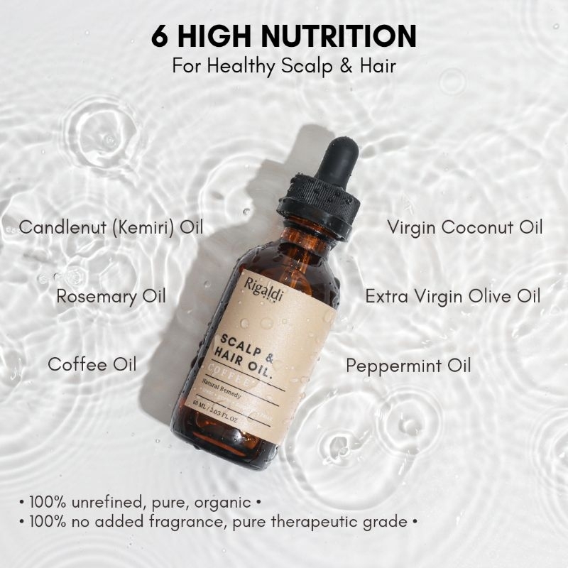 Jual Rigaldi Scalp & Hair Oil Coffee, Peppermint, Rosemary | Minyak ...