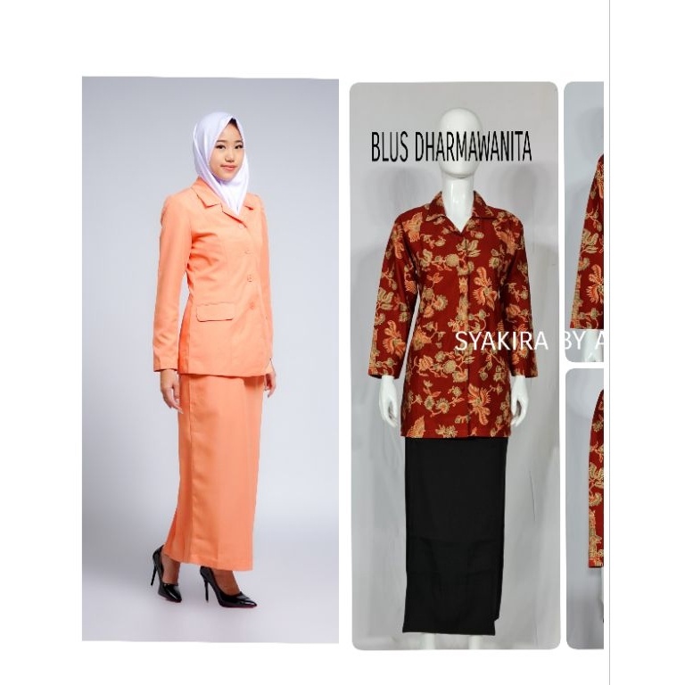 Jual Fresh Seragam kerja blazer batik dharma wanita persatuan dwp ...