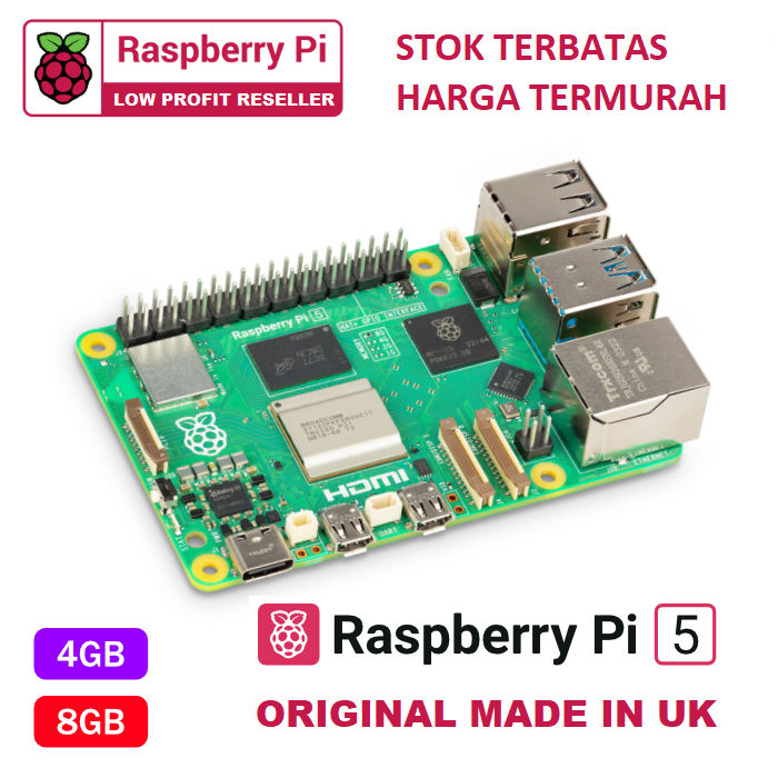 Jual Raspberry Pi 5 Model B - 4GB 8GB RAM | Shopee Indonesia
