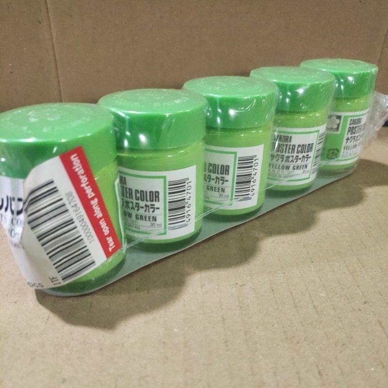 Jual sakura poster color 30ml # 27 yellow green / pcs | Shopee Indonesia