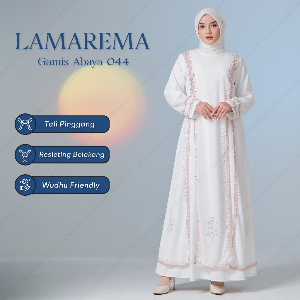 Jual Baju Gamis Putih Wanita Modern Mewah Dan Elegan Renda Coklat