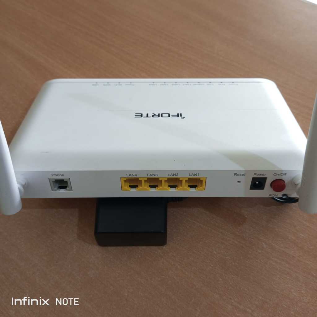 Jual MODEM GPON ONT ZTE F679L DUAL BAND PORT BIRU + ADAPTOR (BEKAS ...
