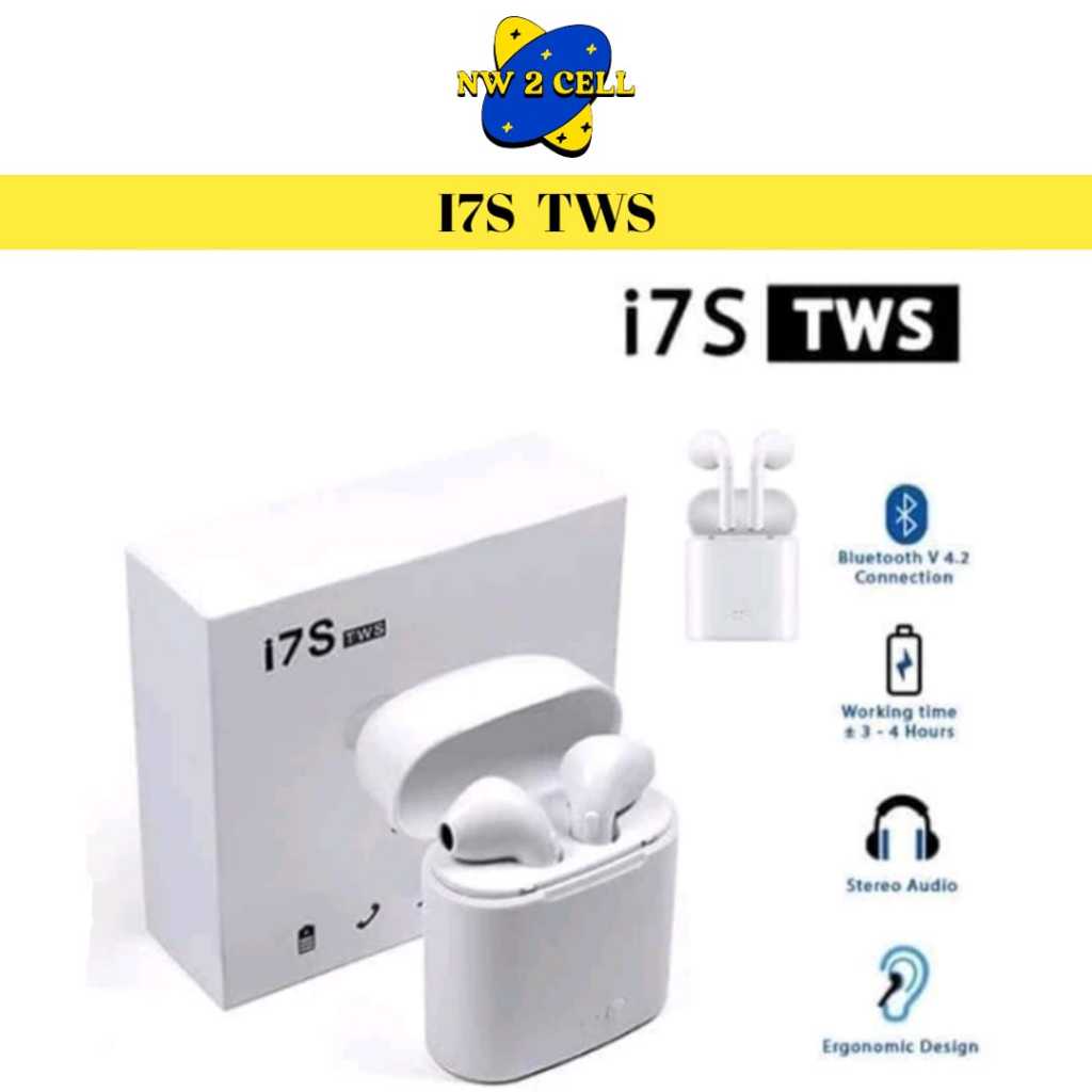 TERLARIS Headset Bluetooth wireless Earphone Aipods HBQ I7S TWS Twins  With Charging Case