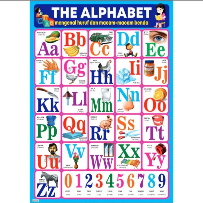 Jual Poster Edukasi Anak/poster abc, angka,hijaiyah, dll | Shopee Indonesia