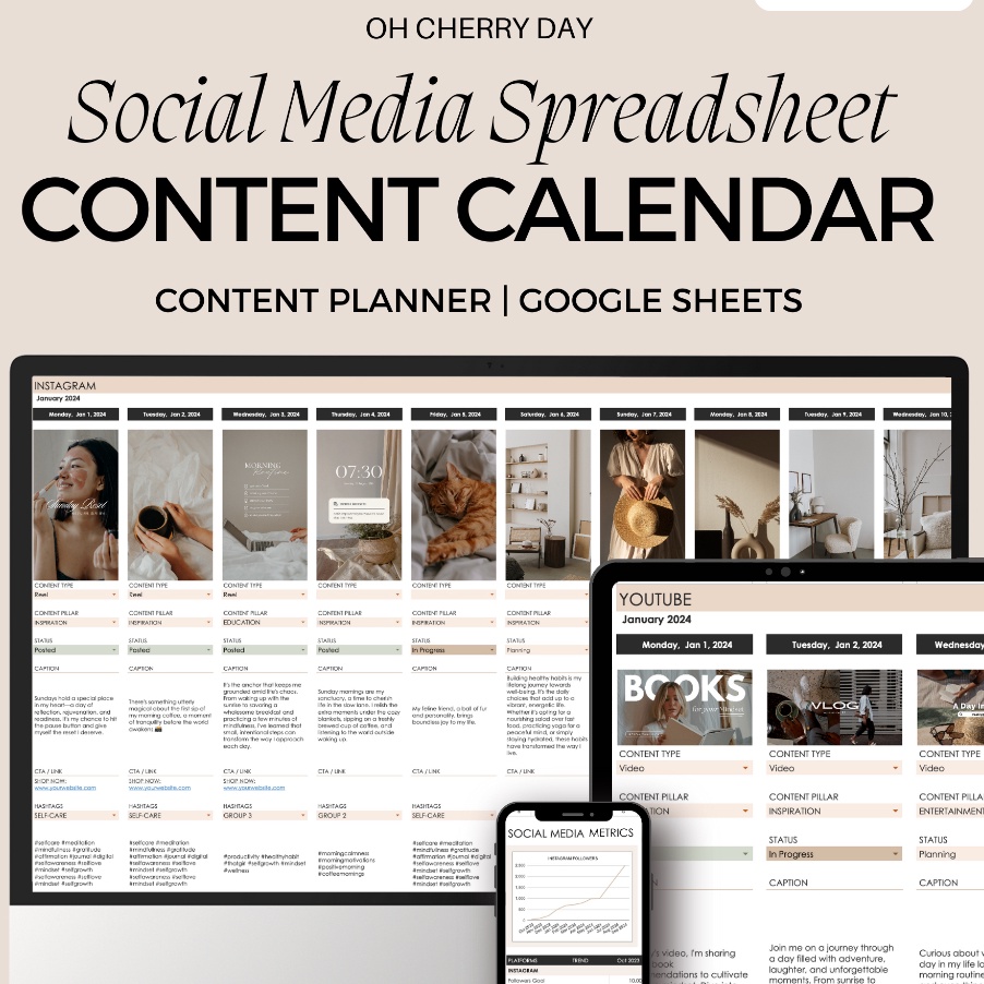 Jual Berkualitas Tanpa Mahal Social Media Planner Social Media Calendar ...