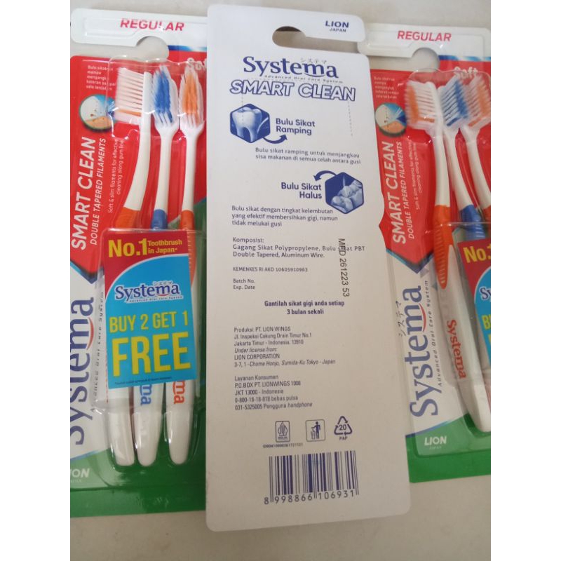 Jual Sikat Gigi Systema Smart Clean isi 3 | Shopee Indonesia