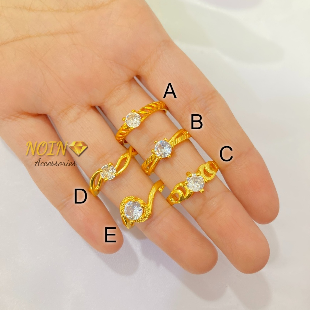 Jual Noin Cincin Wanita Cincin Lapis Emas Warna 24 Karat Wanita Dewasa ...