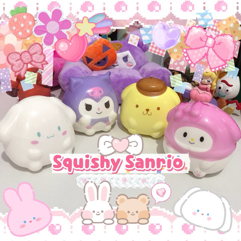 Jual Squishy Sanrio Cinnamoroll My Melody Kuromi Pompompurin Round ...