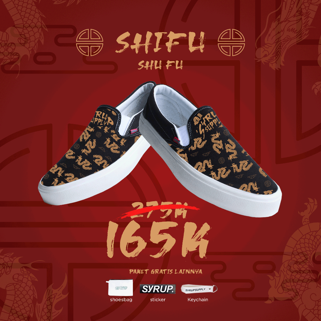 Jual Syrup Supply slipon Shifu Shu Fu | Sneakers | Sepatu Unisex ...