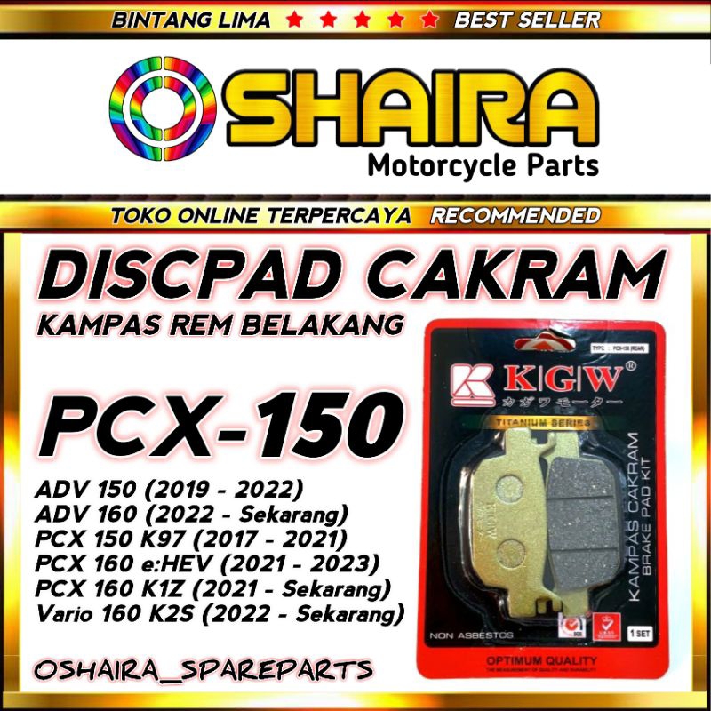 Jual KGW ORIGINAL - DISCPAD BELAKANG PCX REAR / Kampas Rem Belakang PCX ...