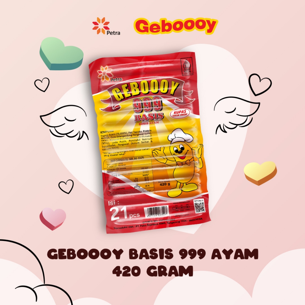 Jual Geboooy Basis 999 Putih 420 Gram Baso Sosis Isi 21 Pcs Shopee