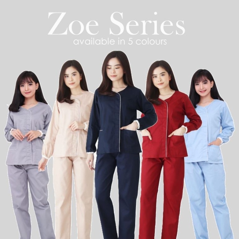 Jual Sharenow Renne Baju Seragam Suster Zoe Long Sleeve Lengan Panjang