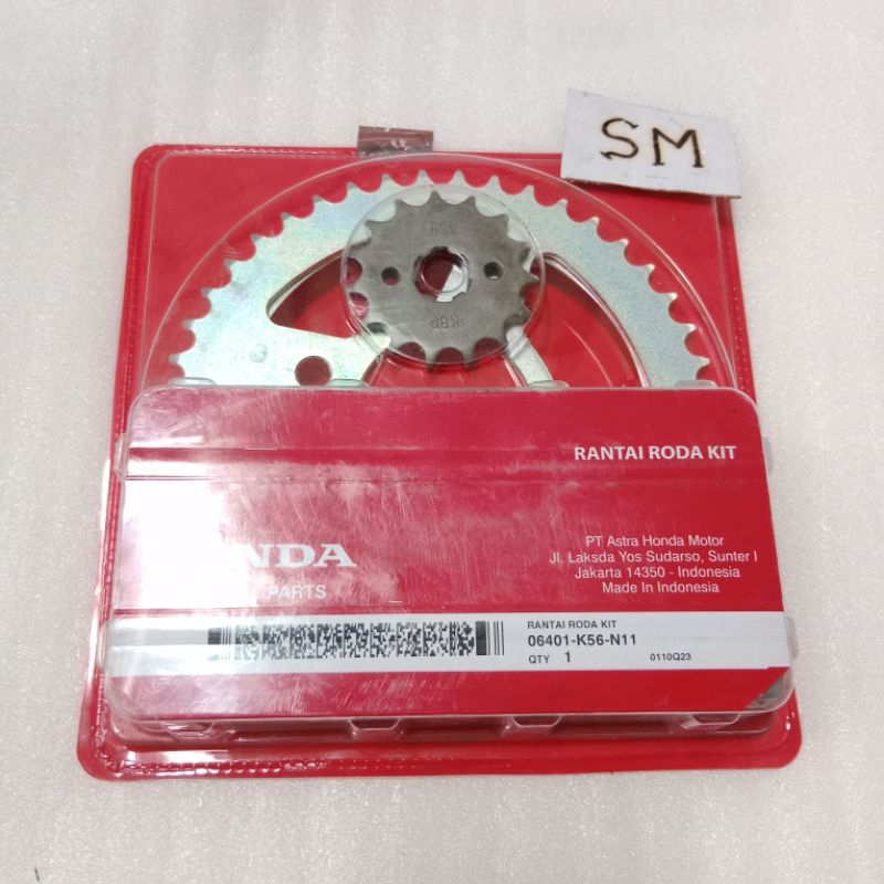 Jual Rantai Roda Kit Drive chain Kit Supra GTR 150 06401-K56-N11 Asli ...