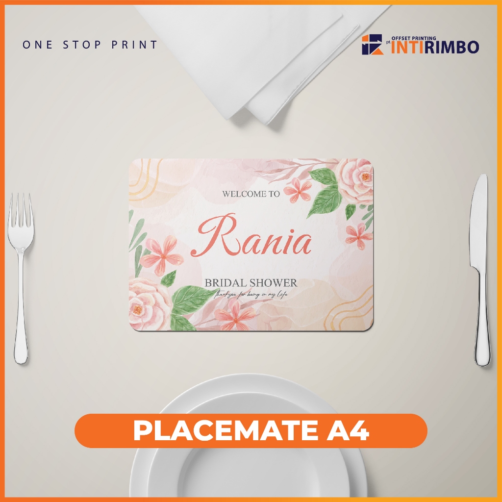 Jual INTI RIMBO - PLACEMATE UKURAN A4 / ALAS MAKAN CUSTOM PARSEL ...