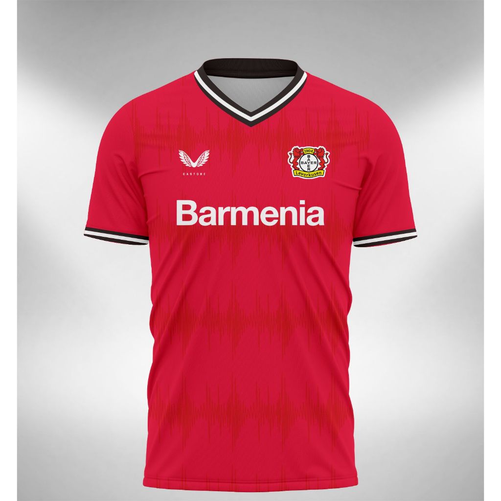 Maillot Castore Bayer Leverkusen – Homme, Taille M, Rouge, Manches Courtes, état Très Bon